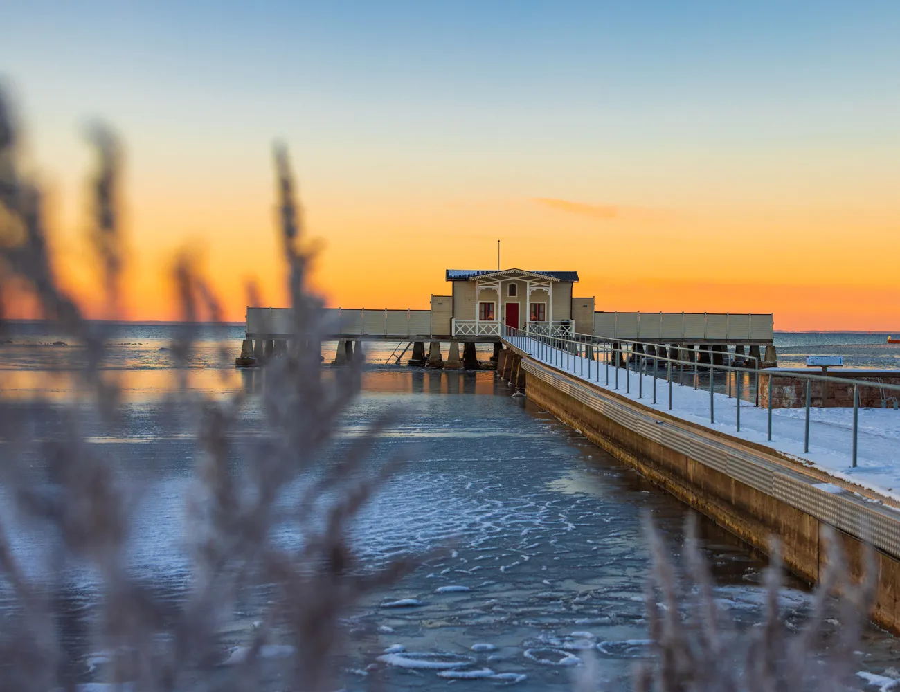 Borgholm - kallbadhuset - vinter