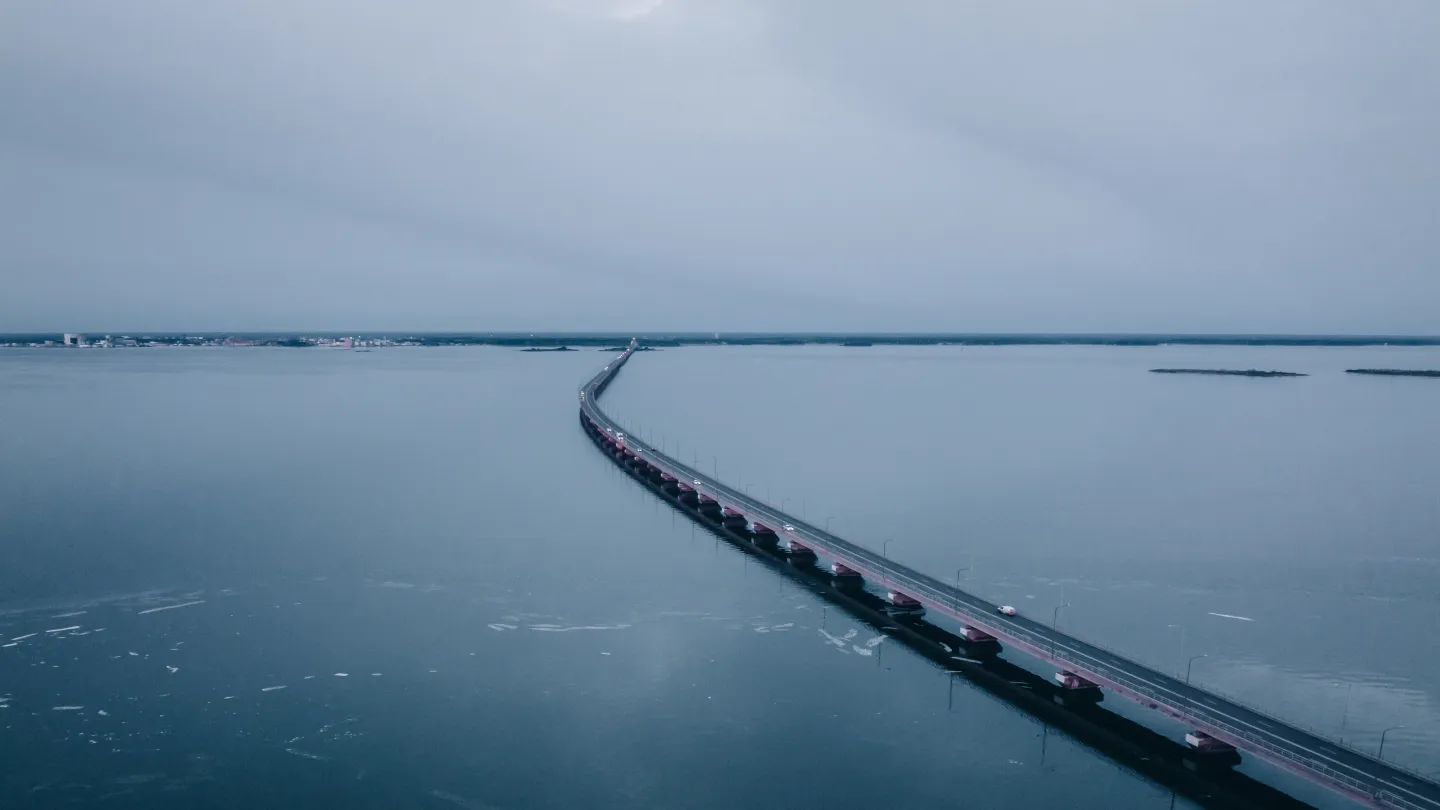 Ölandsbron en vinterdag